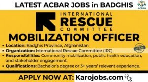Latest ACBAR Jobs in Badghis – Mobilization Officer Jobs in Badghis