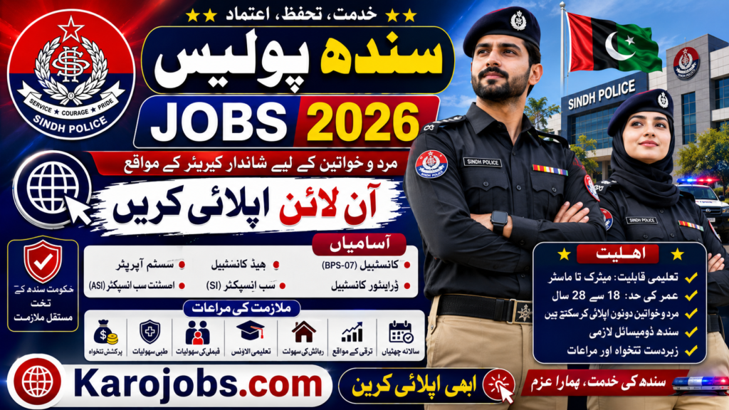Sindh Police Jobs 2026 Apply Online – Latest Police Vacancies in Sindh